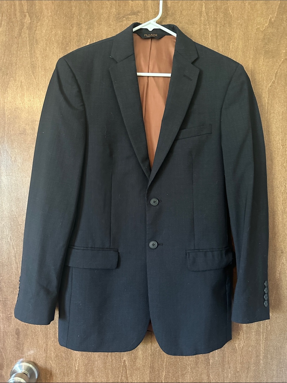 Jos. A Bank Black Fine Pinstripe Suit Coat 36R